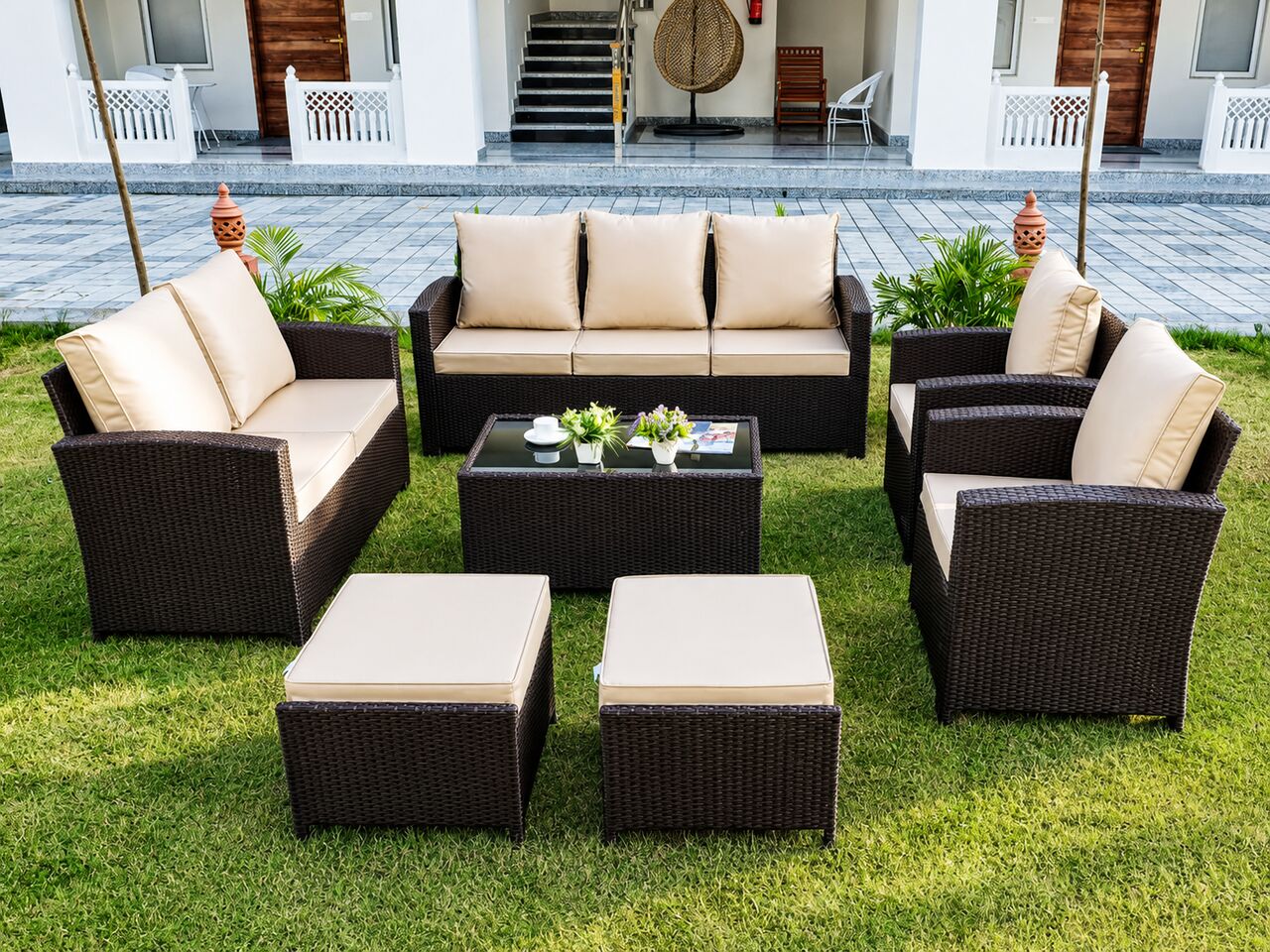 Jaipur, Furniture, INR 82,  Premium Wicker Couch For Garden | Loccus Outdoor Furniture
