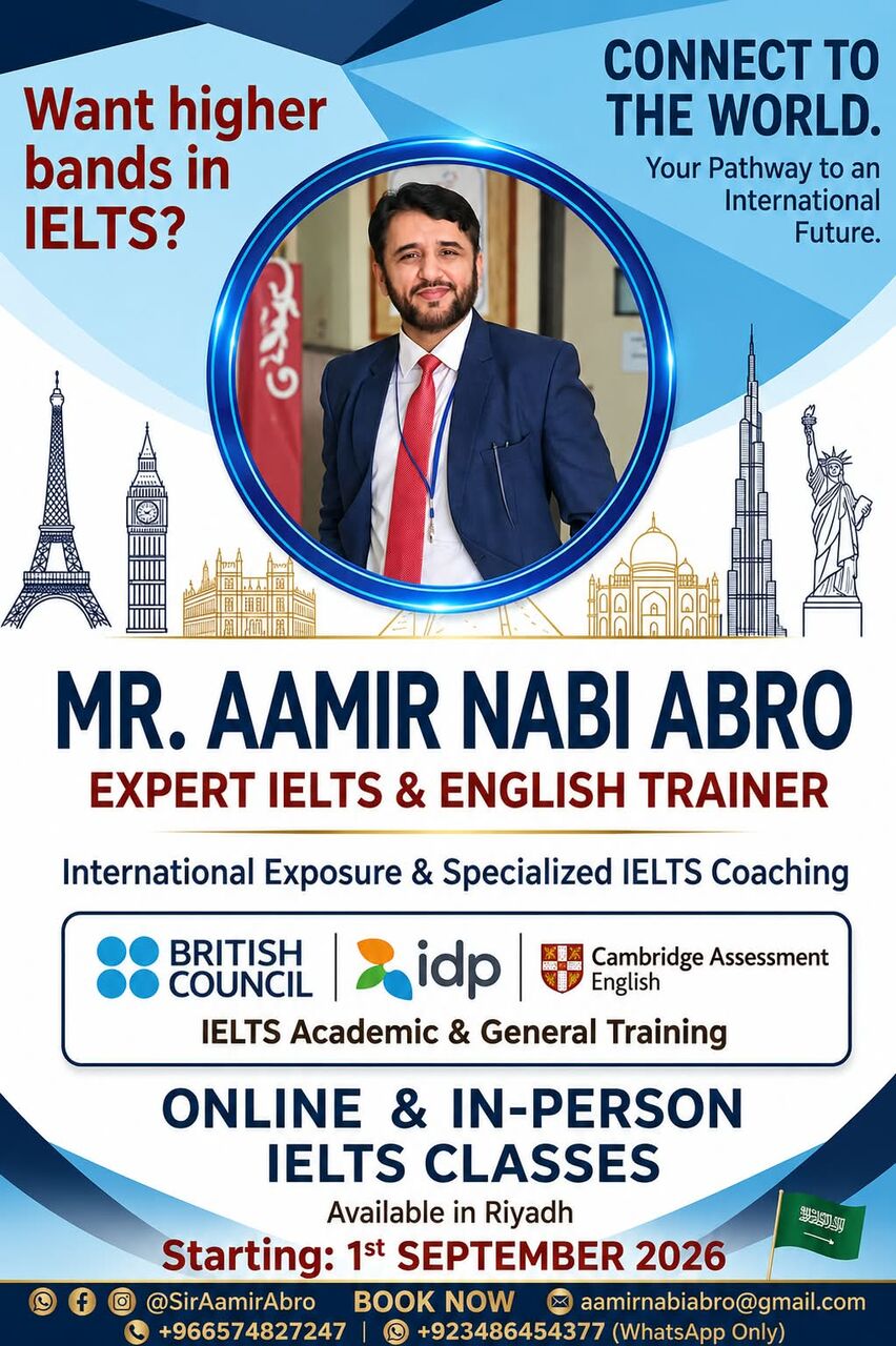 Riyadh, Lessons Offered, Secure Higher Bands In IELTS - Classes Offered By An Expert IELTS & English Language Train