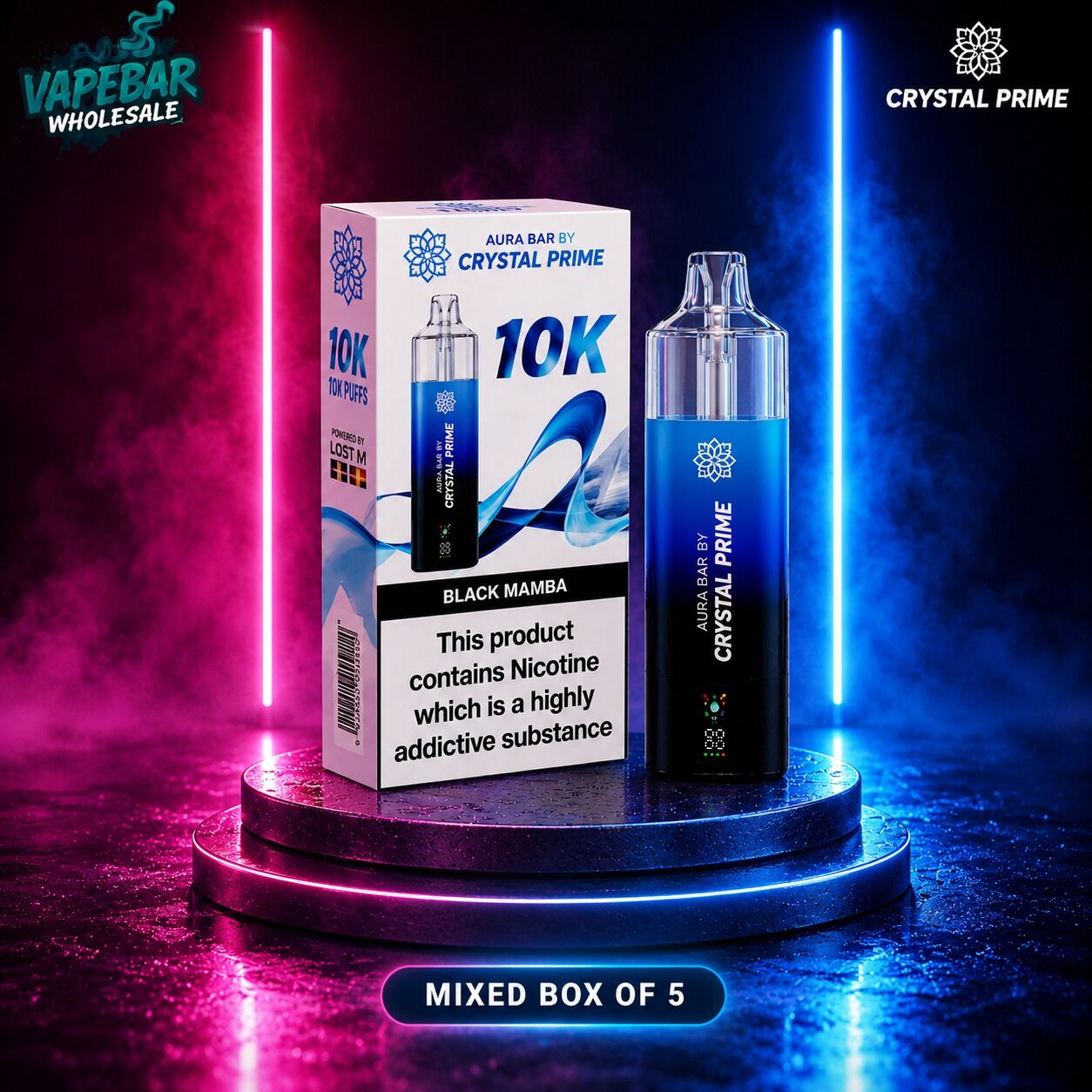 Manchester, Electronics, GBP 24,  Crystal Prime Aura 10000 Box Of 5 | Crystal Prime Vape