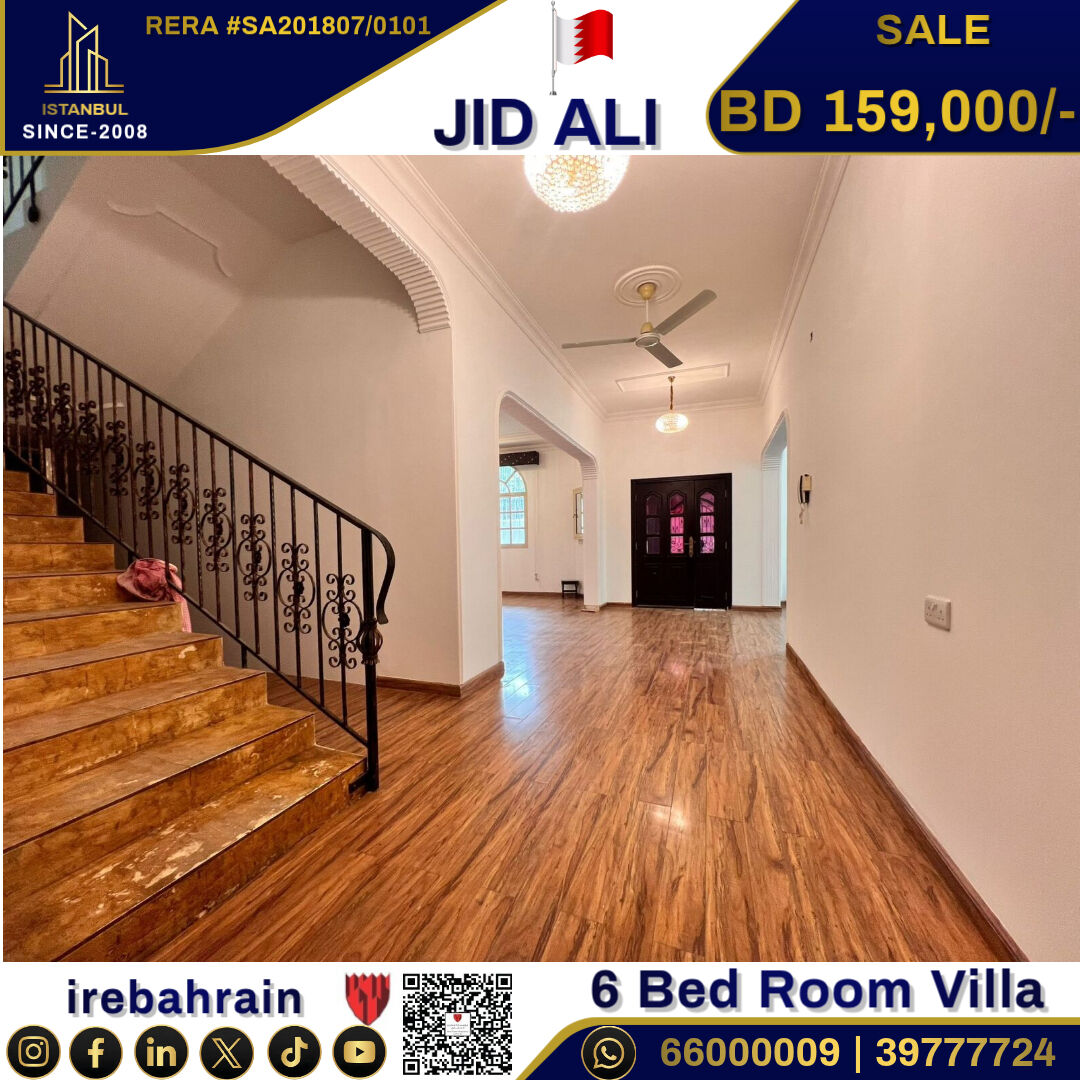 Jid Ali, Real Estate For Sale, BHD 159000,  6 BR,  Spacious Villa For Sale In JidAli
