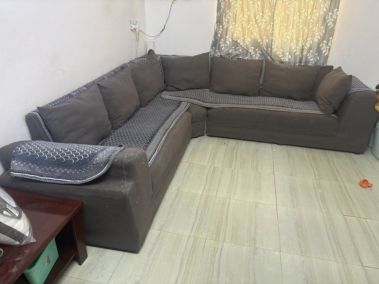 Riyadh, Household Items, SAR 250,  7 Seater Corner Sofa L Type With Its Cover
