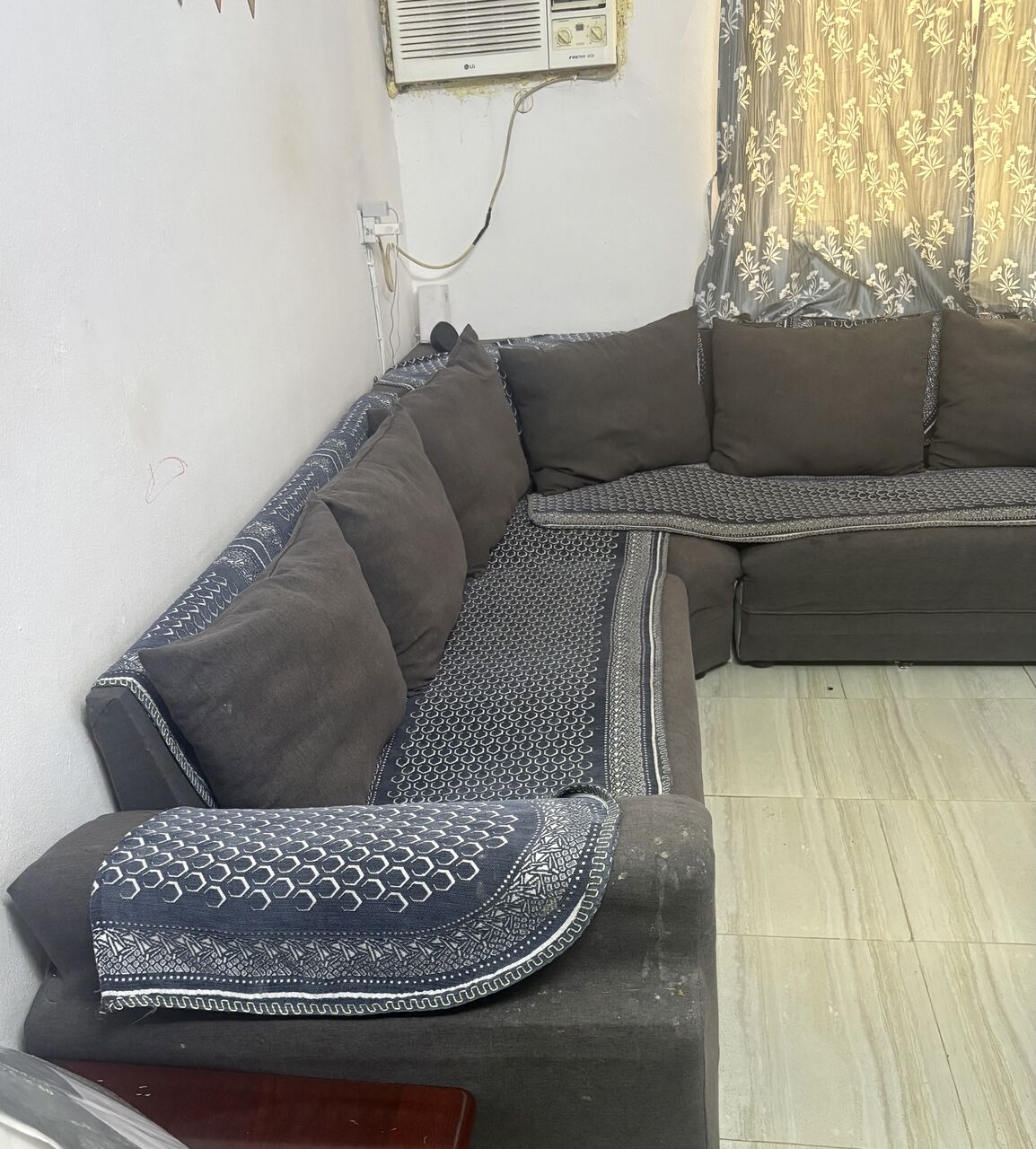 Riyadh, Household Items, SAR 250,  7 Seater Corner Sofa L Type With Its Cover