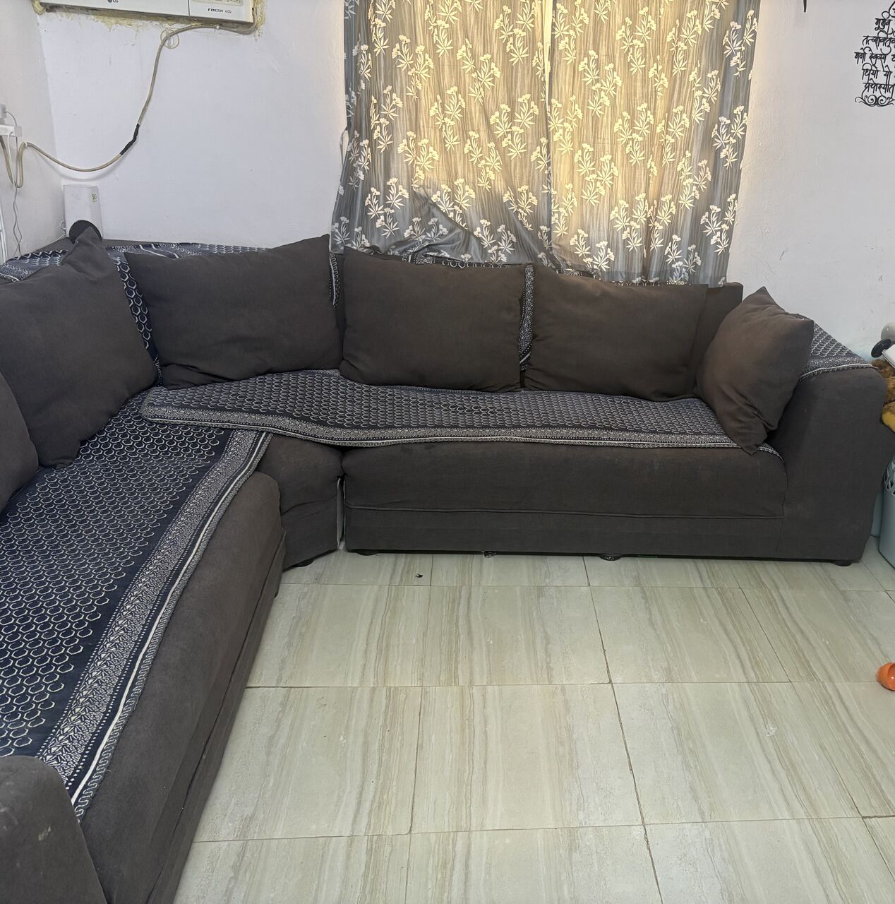 Riyadh, Household Items, SAR 250,  7 Seater Corner Sofa L Type With Its Cover
