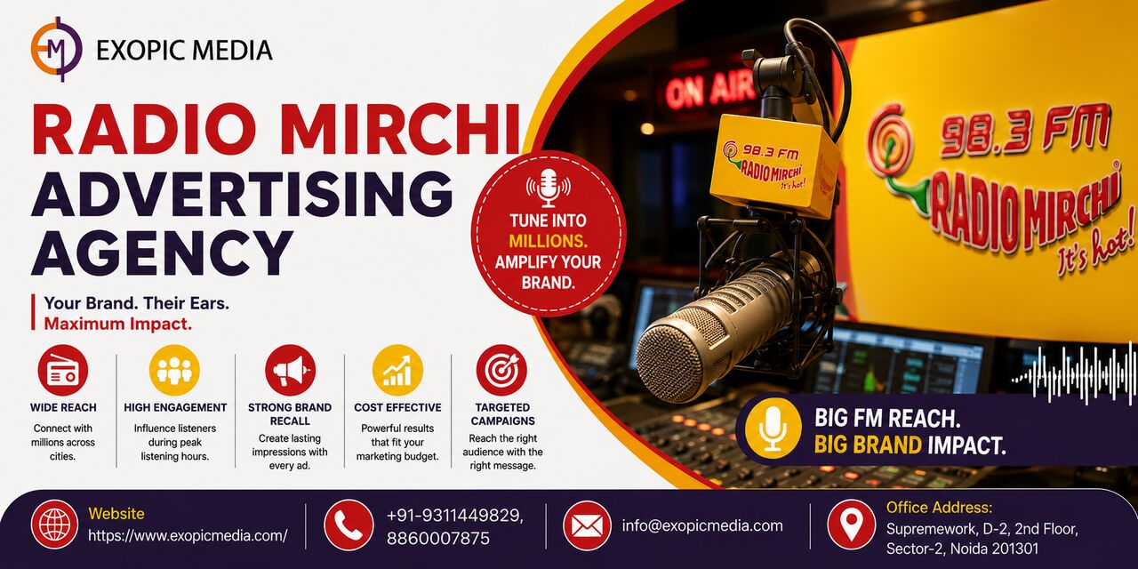 Noida, Marketing, Radio Mirchi Advertising Agency &ndash; Make Your Brand Heard Across India