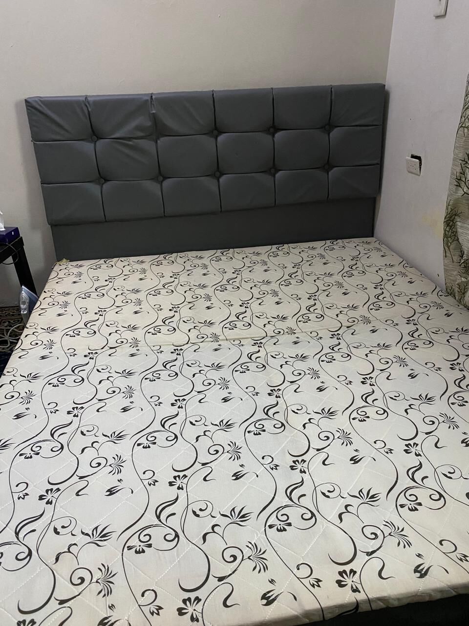 Jeddah, Free Items, Wooden Double Bed (Without Mattress) - Frame Damaged From Downside