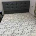 Wooden Double Bed (Without Mattress) - Frame Damaged From Downside