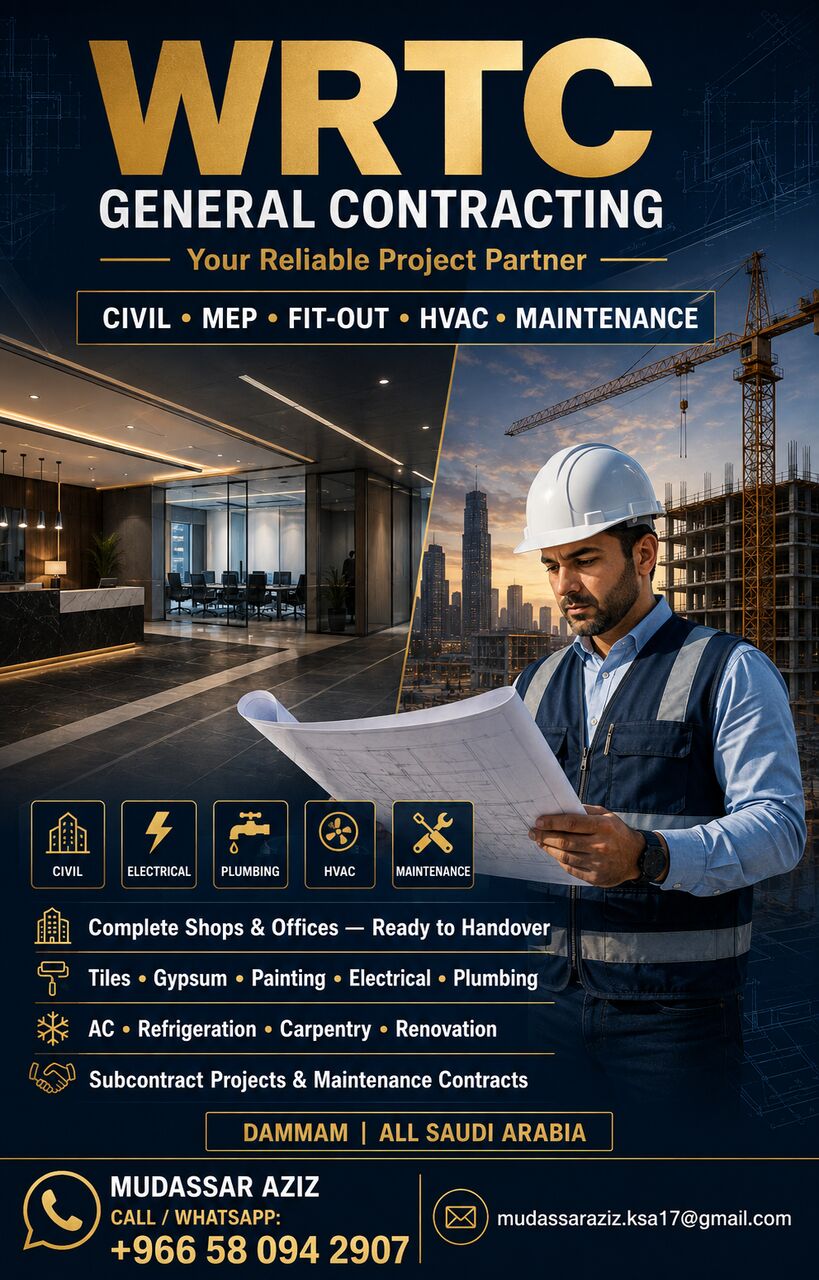Dammam, Construction, 🏗️ CIVIL & MEP CONTRACTOR AVAILABLE 🏗️