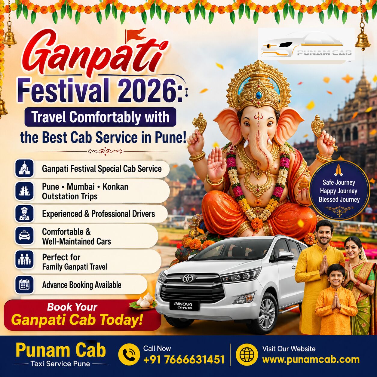Pune, Travel, Ganpati Festival 2026: Book The Best Cab Service For Konkan, Mumbai & Pune