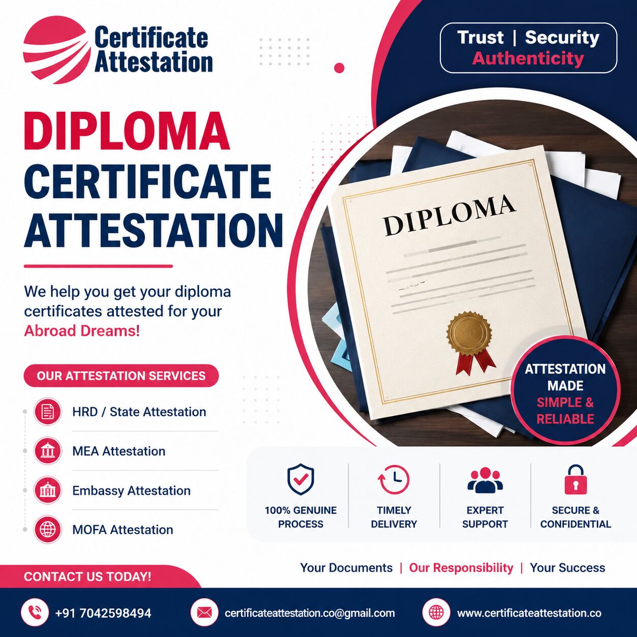 Mumbai, Immigration, Diploma Certificate Attestation Services In India