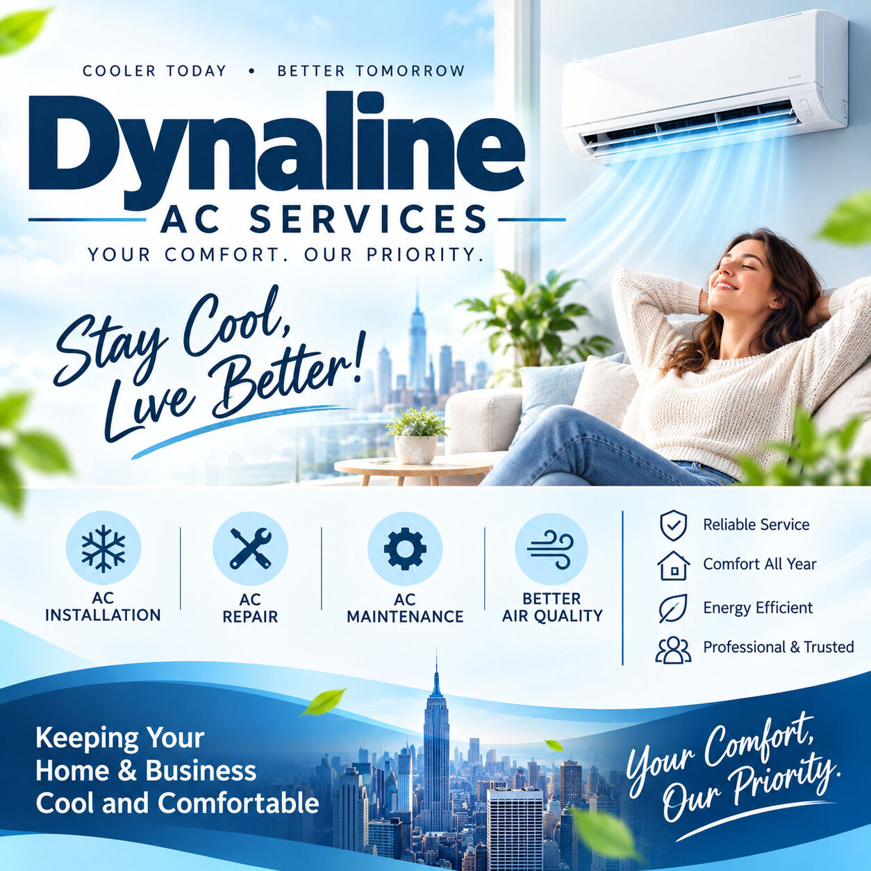 New York, Air Conditioners, USD 90,  Dynaline AC Services