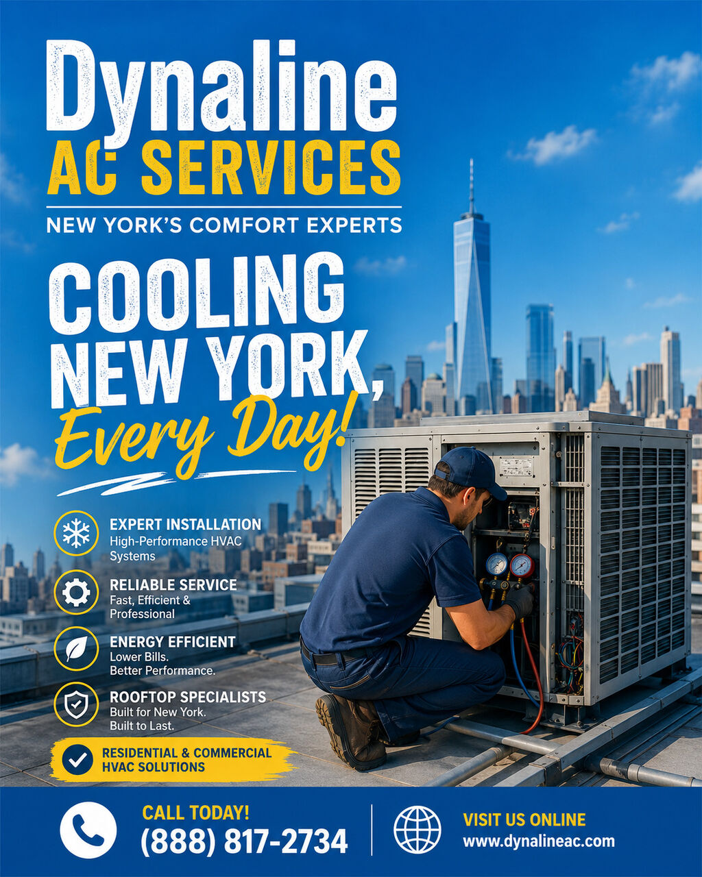 New York, Air Conditioners, USD 90,  Dynaline AC Services