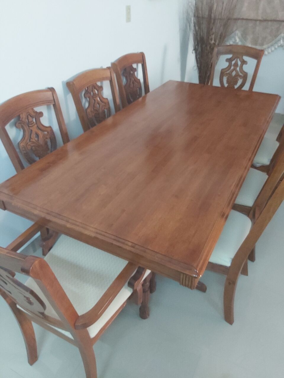 Dammam, Household Items, SAR 875,  Malaysian Wooden Dining Table With 8 Chairs  Heavy Duty In - New  Condition