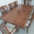 SAR 875,  Malaysian Wooden Dining Table With 8 Chairs  Heavy Duty In - New  Condition