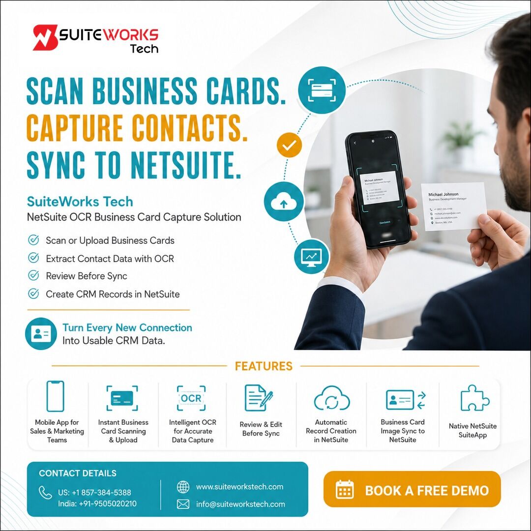 New York, ERP, Turn Business Cards Into NetSuite CRM Contacts