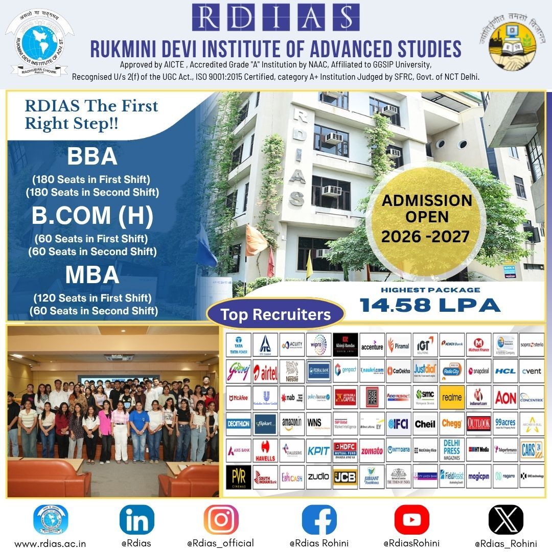Rohini, Education, IPU CET Counselling 2026 - BBA, B.Com (Hons.) & MBA Seat Allotment Guide - RDIAS