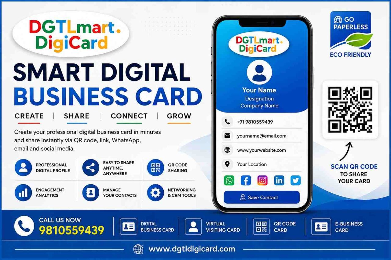 Faridabad, Marketing, Create A Smart Digital Business Card Online With DGTL DigiCard