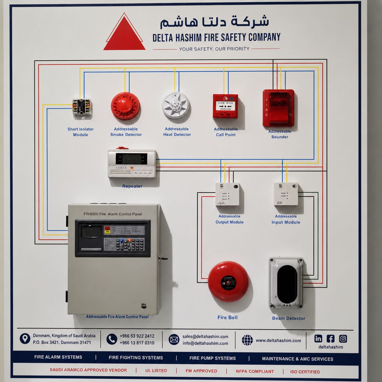 Dammam, Technical, Fire Alarm, Fire Fighting & Fire Sprinkler System, Installation & Maintenance | AMC | Juba