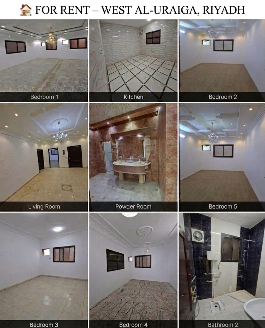 Al Urayja, Apartments, Flats, Houses & Villas, SAR 36700/year,  6 BR,  For Rent 1Floor Apartment + Annex