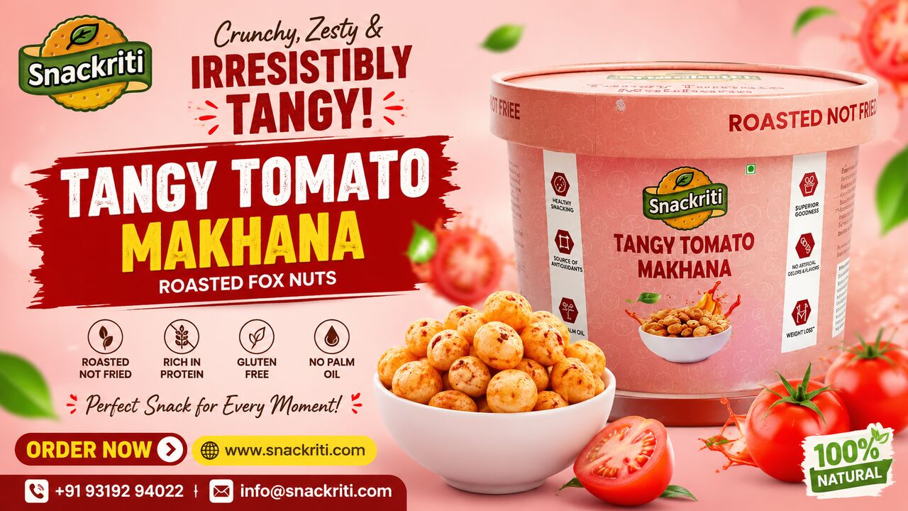 Noida, Food & Drink, Tangy Tomato Makhana &ndash; Crunchy & Zesty Roasted Fox Nuts