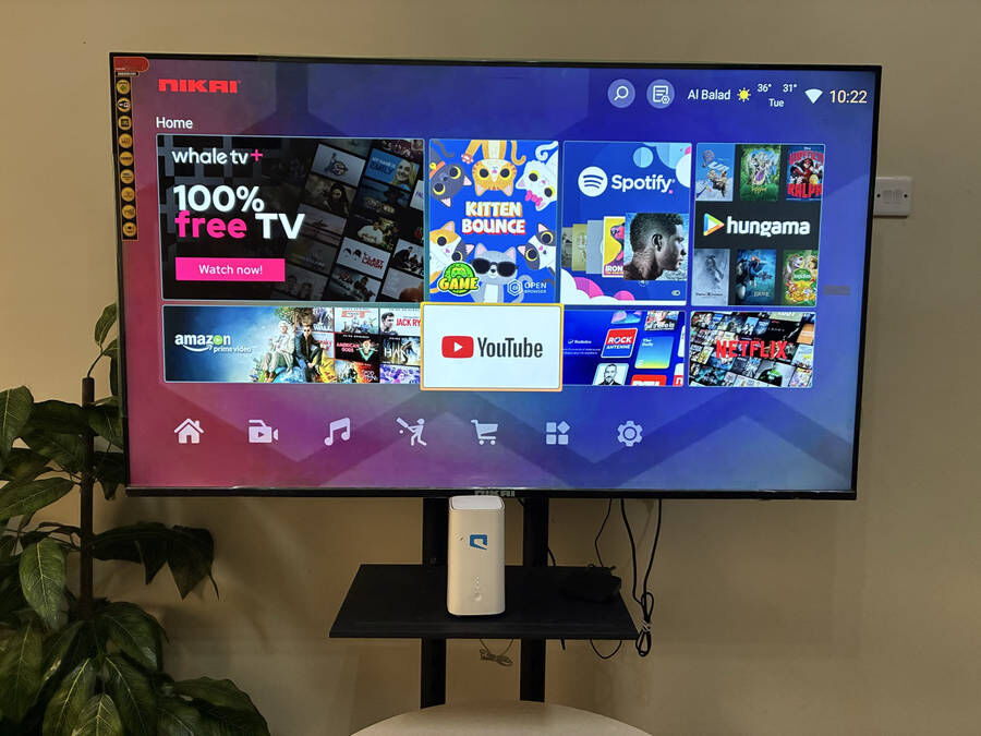 Riyadh, Appliances, SAR 850,  Nikai Smart TV 60 Inches 4k HD Riyadh Ishbiliyah
