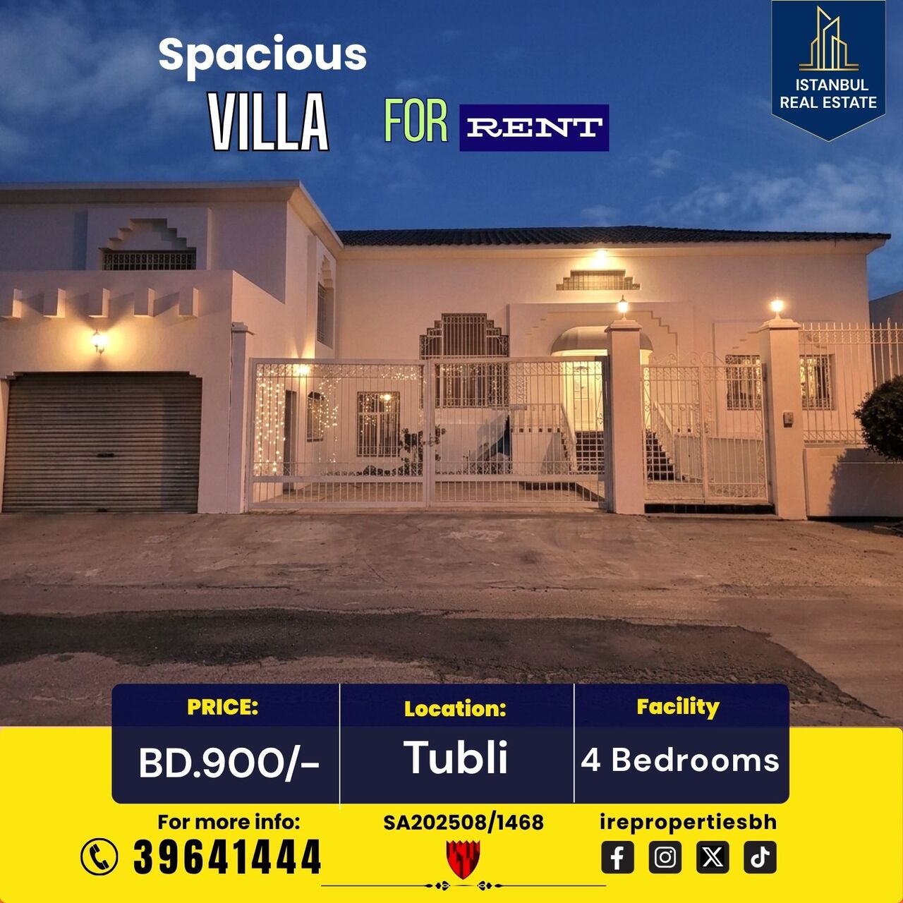 Tubli, Villas, BHD 900,  400 Sq. Meter,  Beautiful Semi-Furnished Villa In Tubli | 4 BHK + Pool | BD. 900/-
