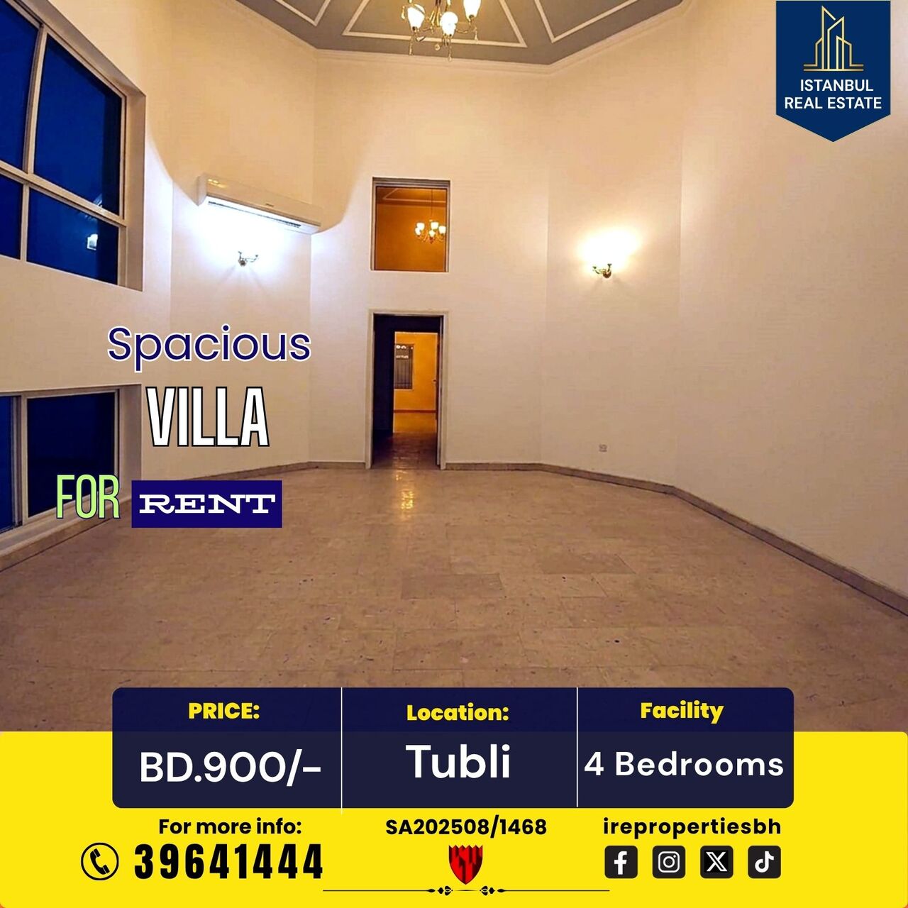 Tubli, Villas, BHD 900,  400 Sq. Meter,  Beautiful Semi-Furnished Villa In Tubli | 4 BHK + Pool | BD. 900/-
