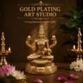 Goddess Lakshmi Gold-Plated Idol