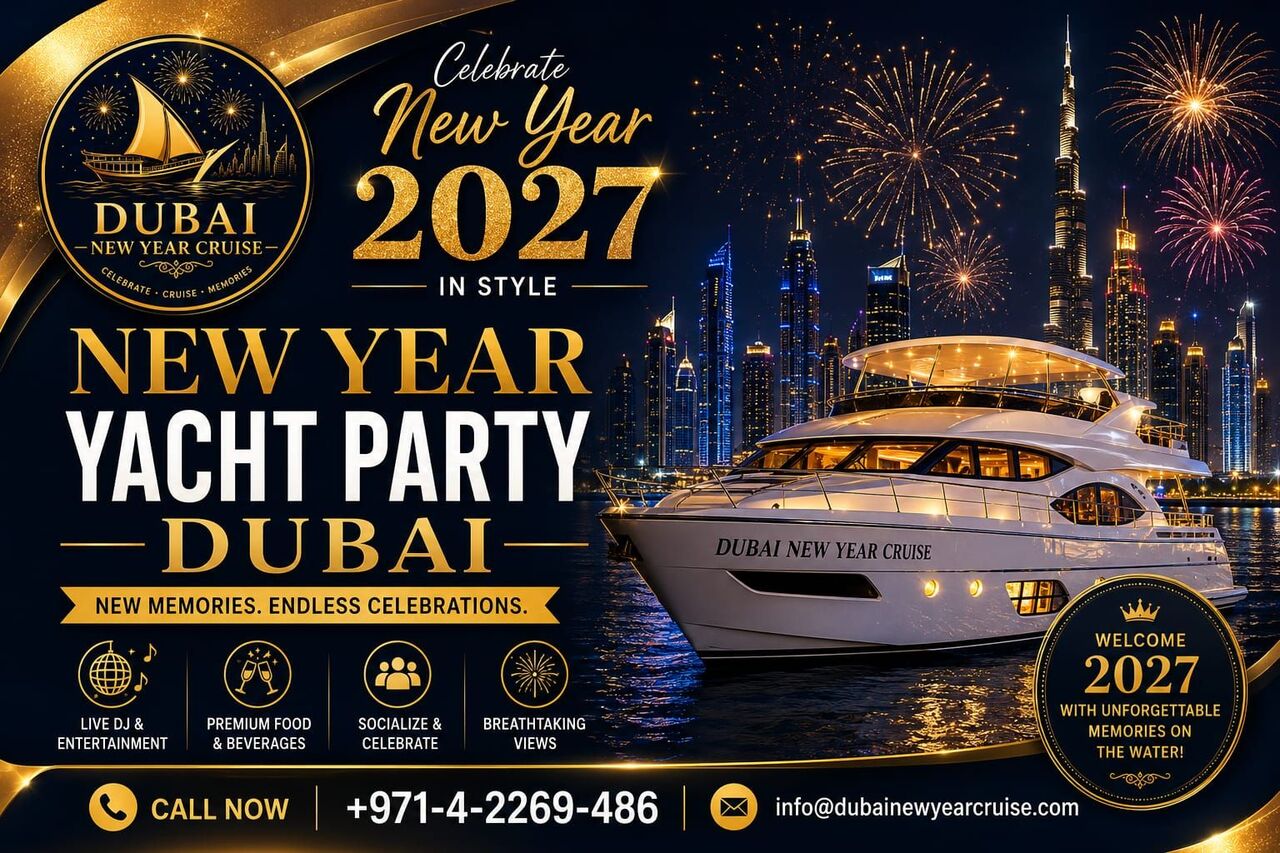 Dubai, Travel, Celebrate Midnight Aboard A Luxury Yacht