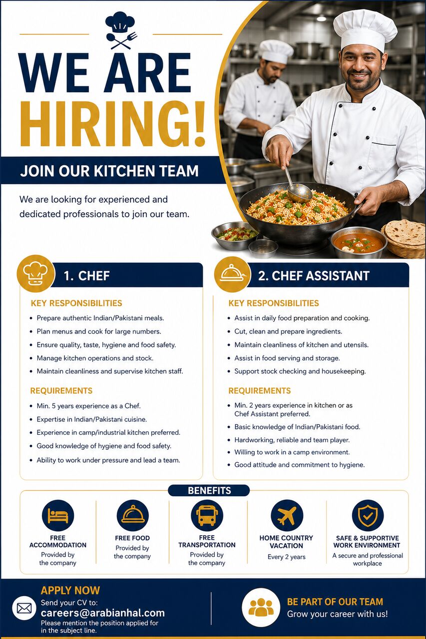 Madinah, Jobs, WE ARE HIRING! 👨‍🍳