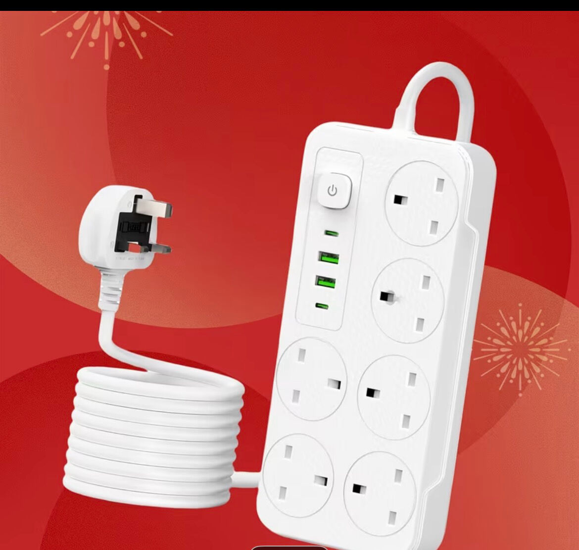 Manama, Electrical & Plumbing, BHD 5,  New Rectangular Multifunctional 4/6 Power Sockets/multi Hole Charger/mobile Phone Charging