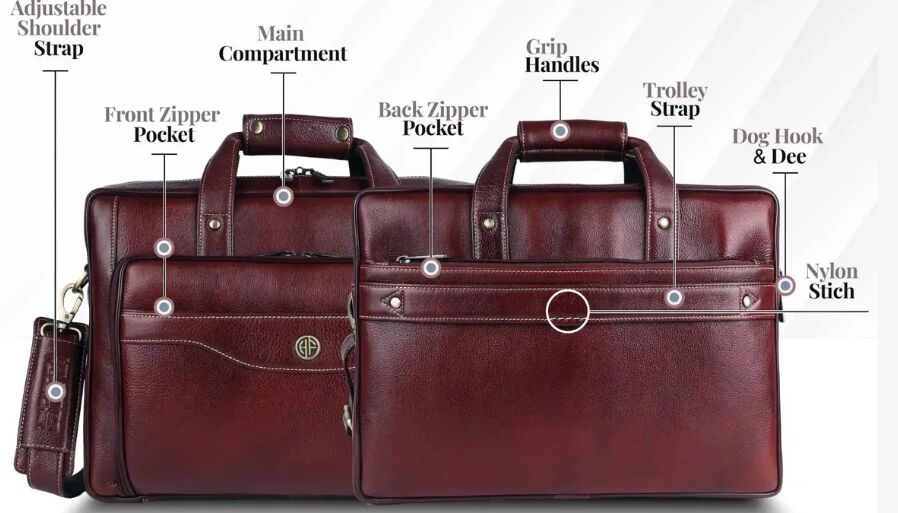 Jubail, Computers, SAR 325,  Leather Office Laptop Bags For Mens - Fits Up To 15.6-inch Laptop/MacBook