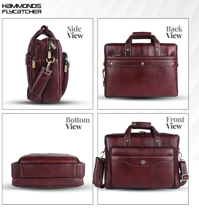 Jubail, Computers, SAR 325,  Leather Office Laptop Bags For Mens - Fits Up To 15.6-inch Laptop/MacBook