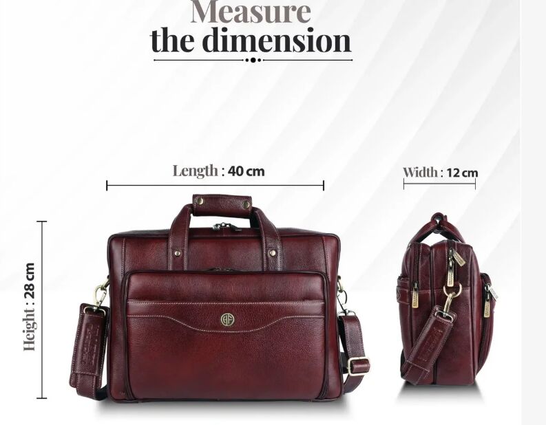 Jubail, Computers, SAR 325,  Leather Office Laptop Bags For Mens - Fits Up To 15.6-inch Laptop/MacBook