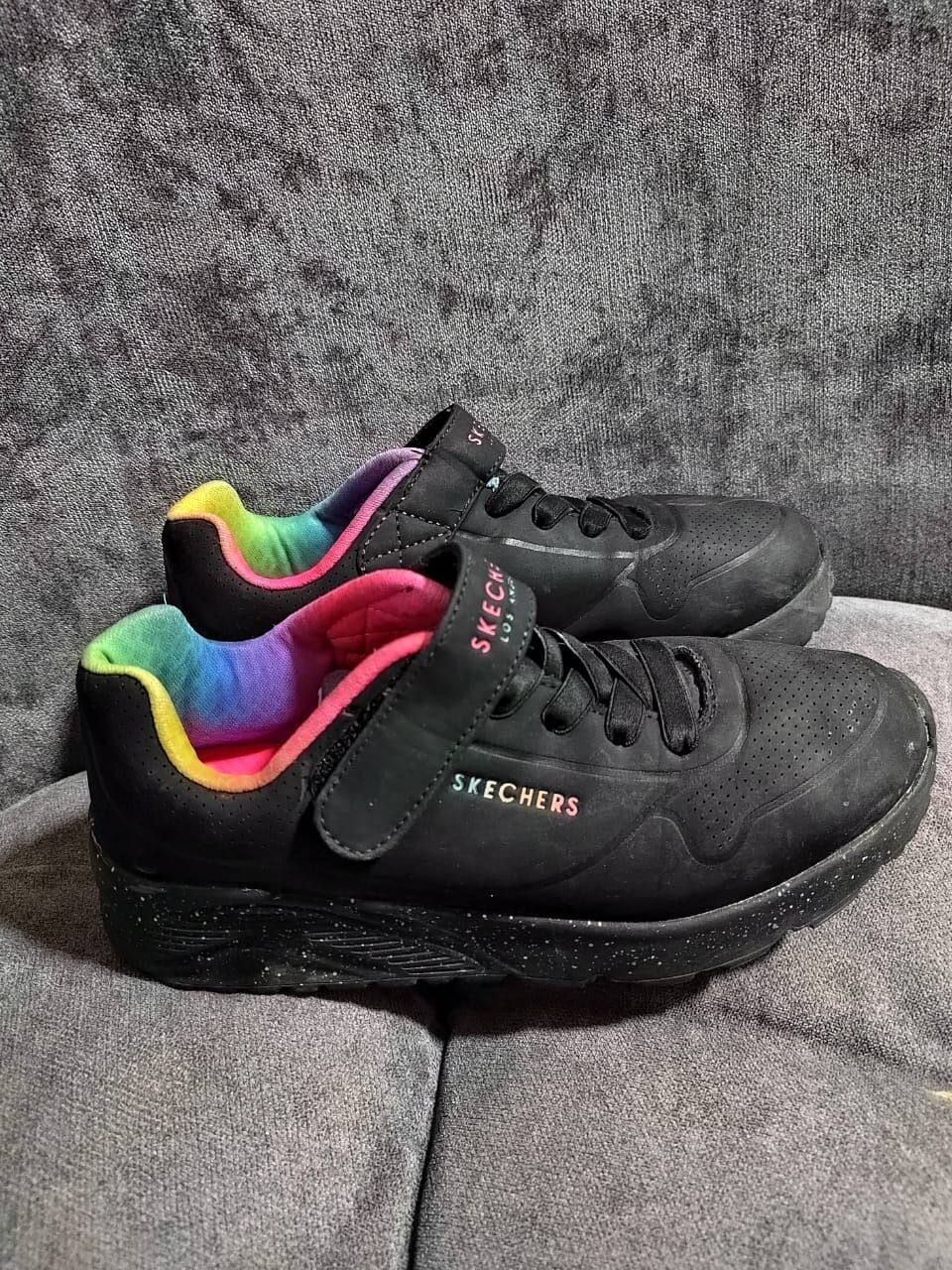 Umm Al Hamam, Baby & Kid Stuff, SAR 95,  Skechers UNO Lite Rainbow Specks Kids Sneakers &ndash; EU 35.5 / US 3.5 &ndash; Black Multi