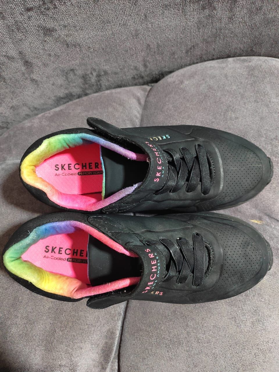 Umm Al Hamam, Baby & Kid Stuff, SAR 95,  Skechers UNO Lite Rainbow Specks Kids Sneakers &ndash; EU 35.5 / US 3.5 &ndash; Black Multi