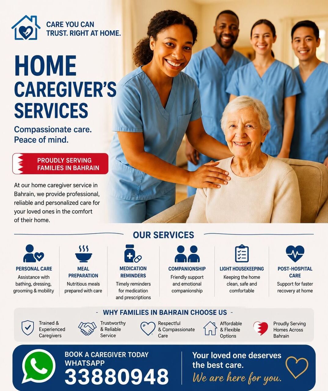 Manama, Jobs, Home Elderly  Caregiver
