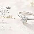 GBP 4250,  1.50ct Round Solitaire Hidden Halo Engagement Ring Elegance