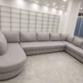 SAR 550,  Modern U-Shaped Sectional Sofa &ndash; Light Gray