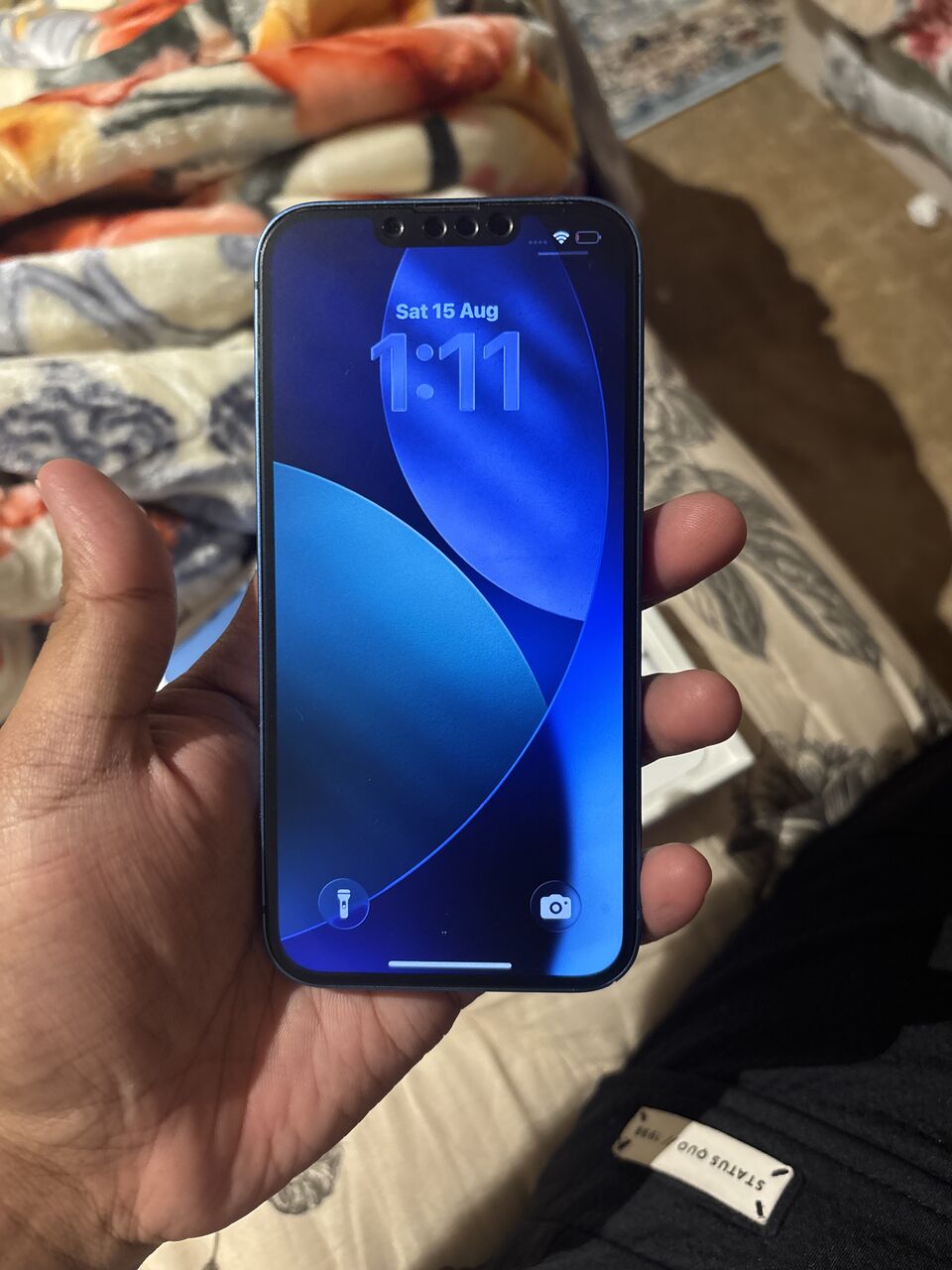Dammam, Mobile Phones, SAR 1450,  Iphone 13 256GB Blue 77% Battery In Excellent Scratchless Condition