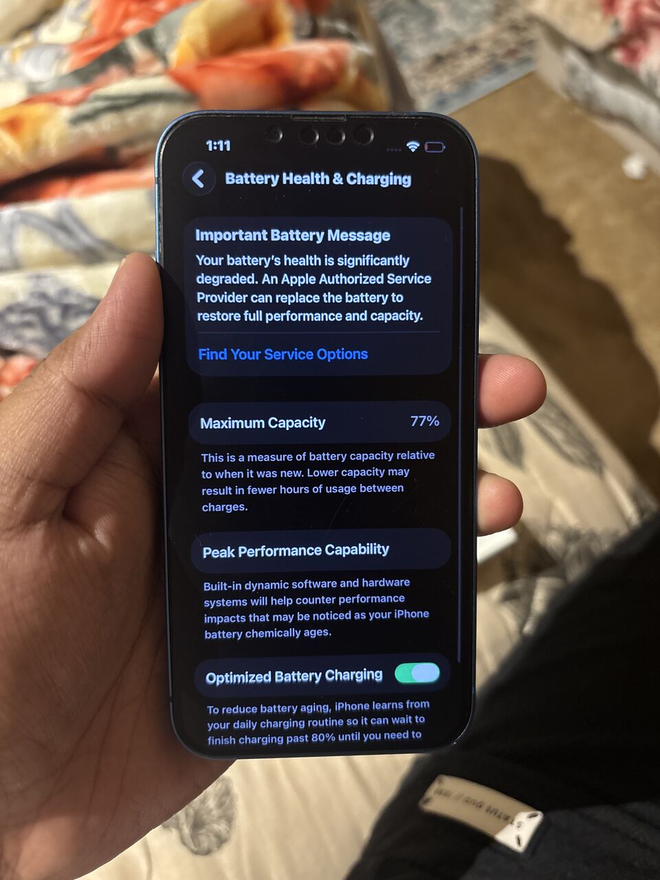 Dammam, Mobile Phones, SAR 1450,  Iphone 13 256GB Blue 77% Battery In Excellent Scratchless Condition