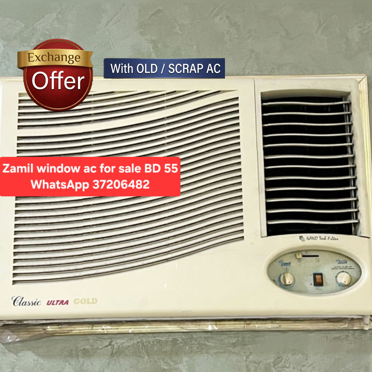 Manama, Air Conditioners, BHD 55,  ✅️  Zamil Window Ac For Sale In Good Condition With Fixing