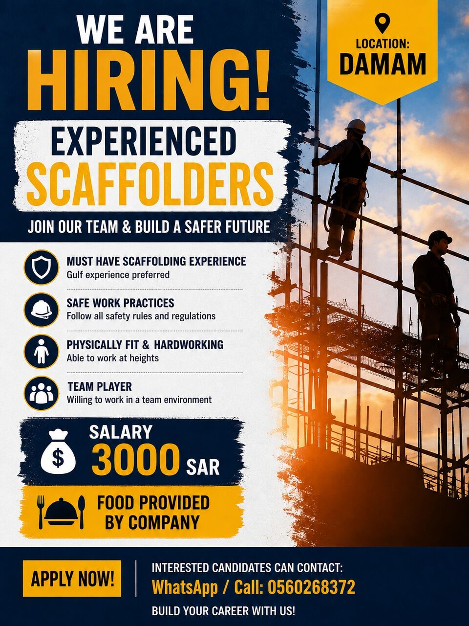 Dammam, Jobs, SCAFFOLDER