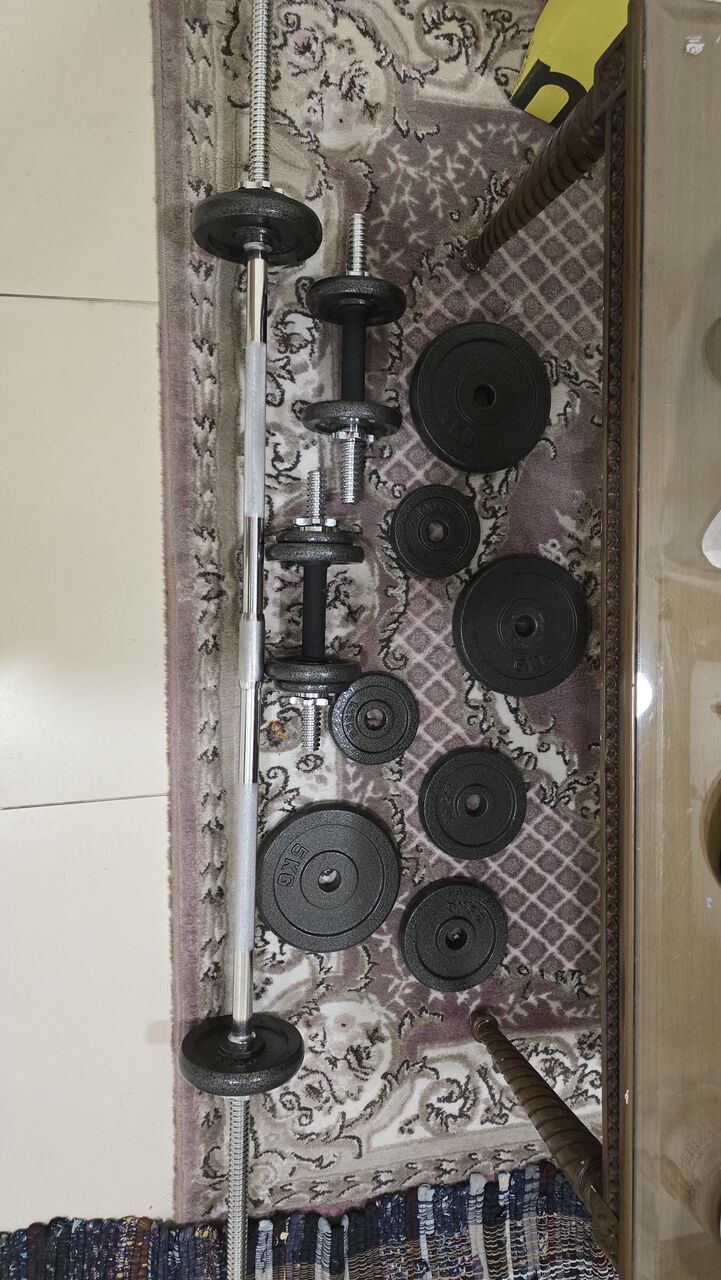 Al Khobar Al Shamalia, Sporting Goods, SAR 400,  Selling 50 KG Dumbbells And Rod Set With Case
