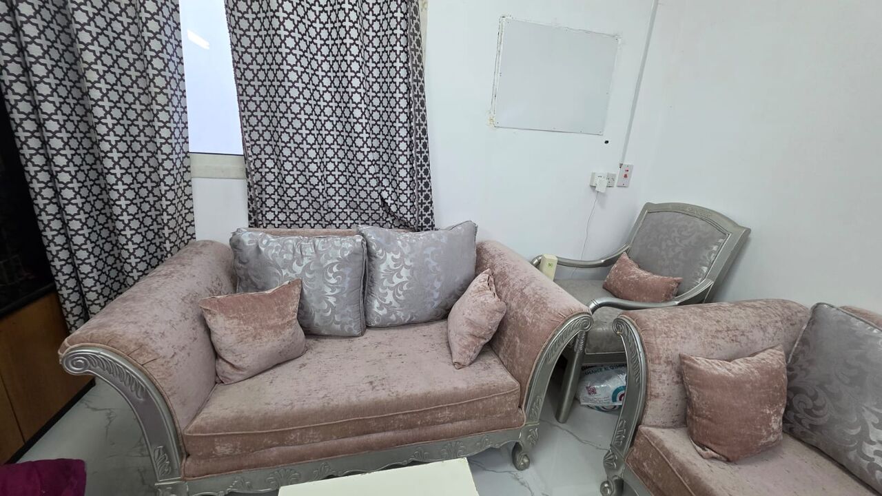 Al Wizarat, Furniture, 7 Seater Pink And 9 Seater Brown Sofa Set