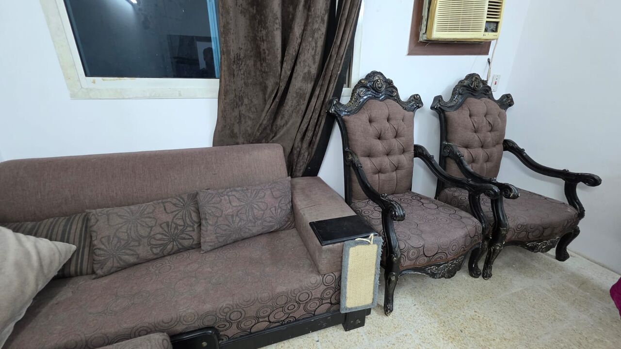 Al Wizarat, Furniture, 7 Seater Pink And 9 Seater Brown Sofa Set