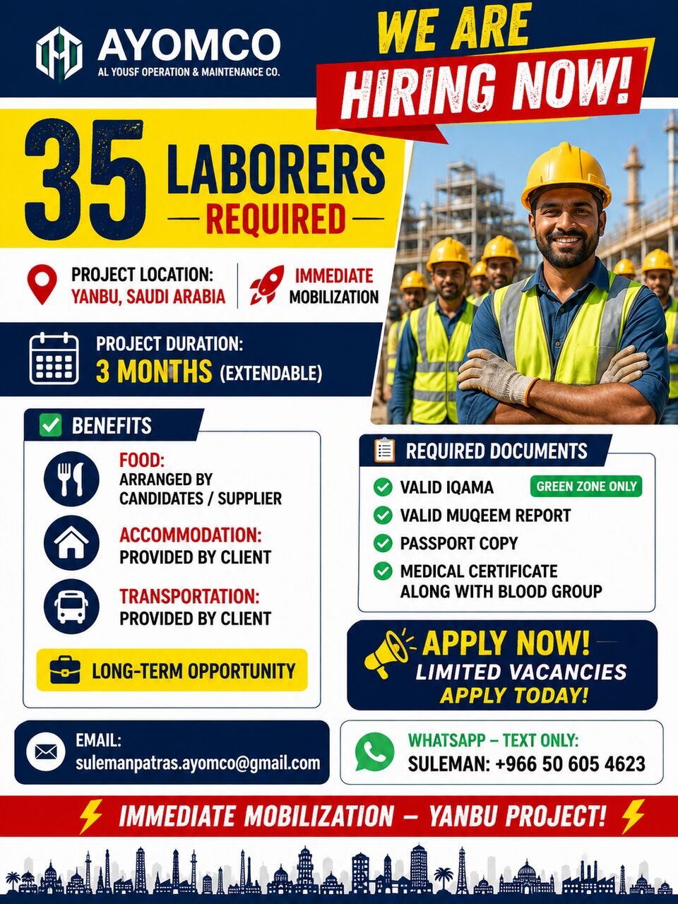 Dammam, Jobs, GENERAL HELPERS