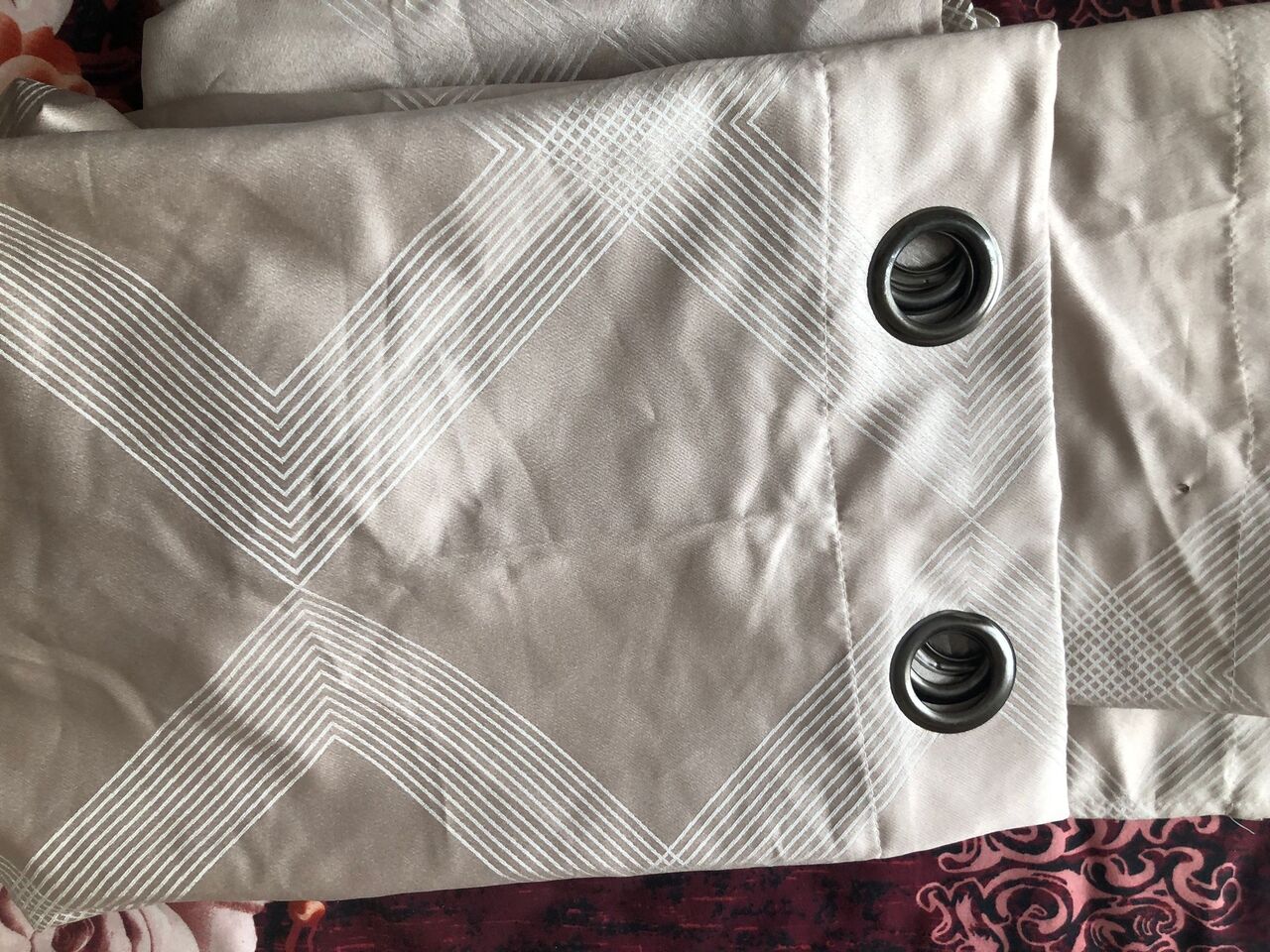 Manama, Furniture, BHD 4,  Beige Ring-Top Curtains