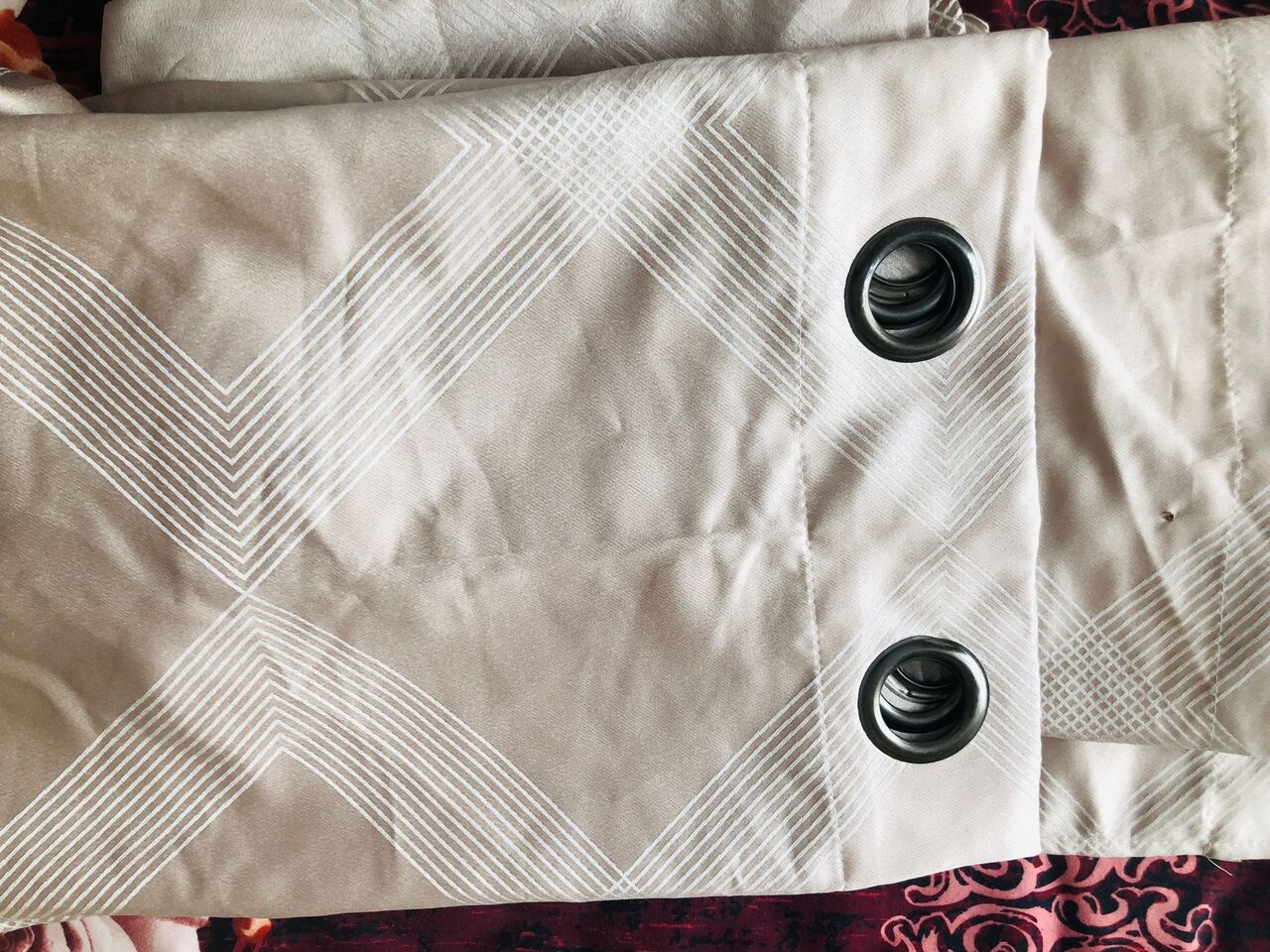 Manama, Furniture, BHD 4,  Beige Ring-Top Curtains