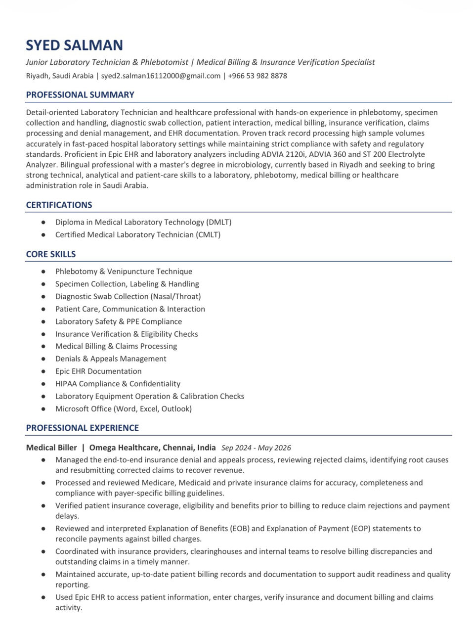 Riyadh, Job Seekers, HEALTHCARE , DATA ENTRY