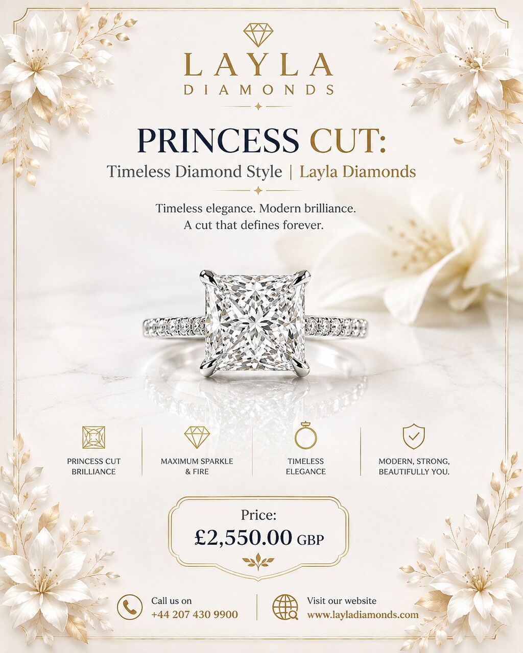 London, Clothing & Accessories, GBP 2,  Princess Cut: Timeless Diamond Style | Layla Diamonds